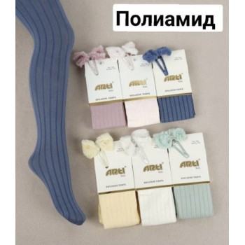 Колготки безрозмірні Arti. art 620049 із поліаміду та бантик для волосся, розмір 3-4 роки